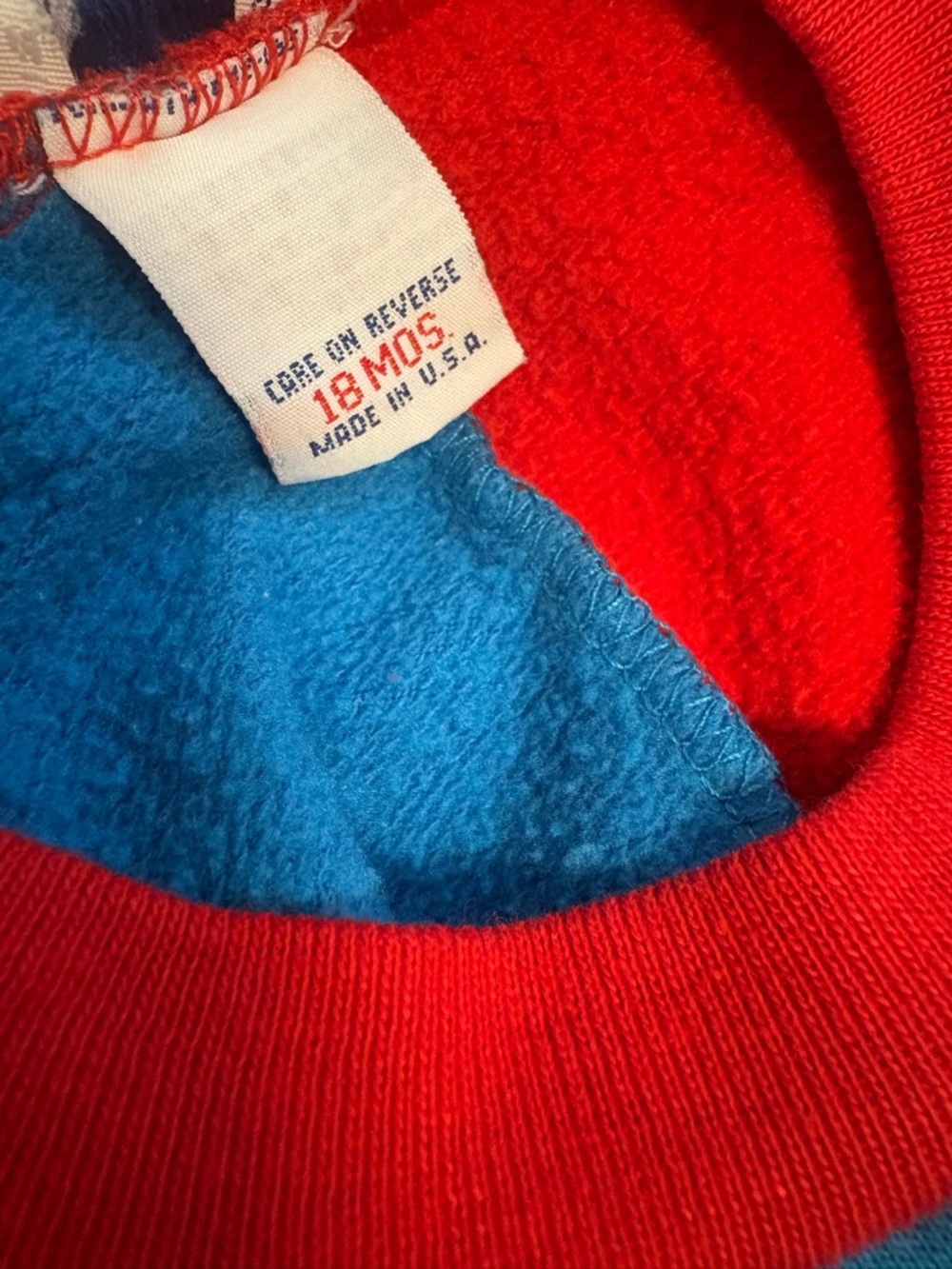 OshKosh B'gosh Red & Blue Bear Appliqué Sweatshirt - Picture 4 of 4